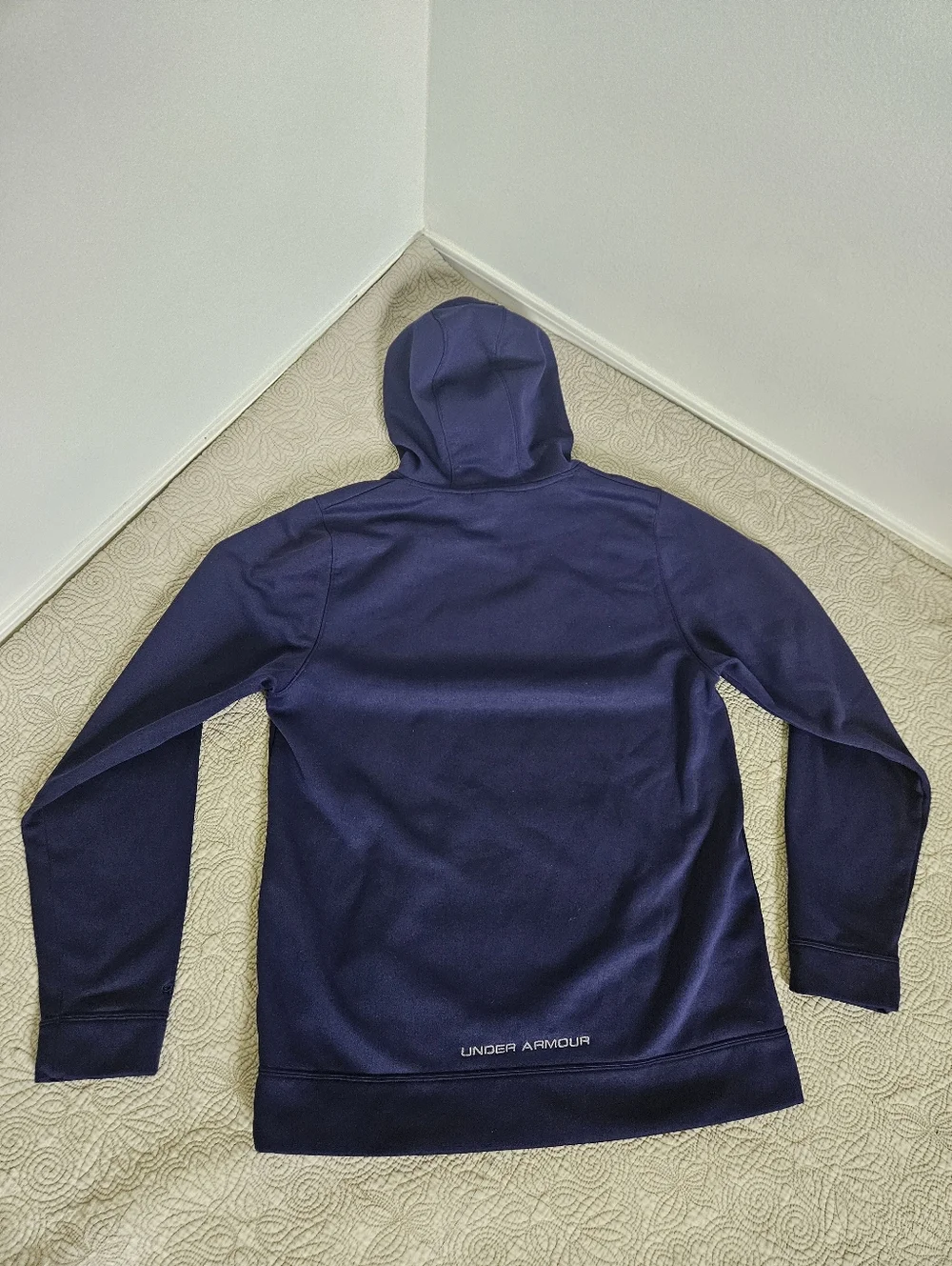 Under armour Fleece Storm Big Logo Men's Hoodie, Size Small - Navy Blue - Picture 5 of 5